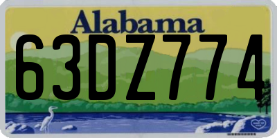AL license plate 63DZ774