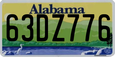 AL license plate 63DZ776