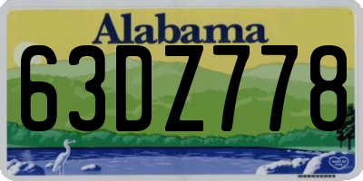 AL license plate 63DZ778