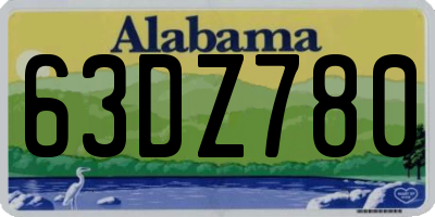 AL license plate 63DZ780