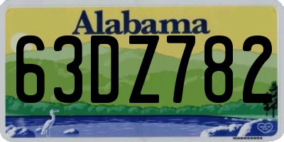 AL license plate 63DZ782