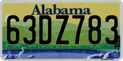 AL license plate 63DZ783