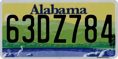 AL license plate 63DZ784