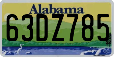 AL license plate 63DZ785