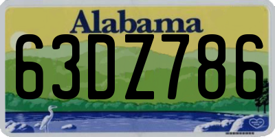AL license plate 63DZ786