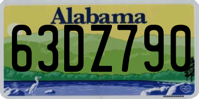 AL license plate 63DZ790