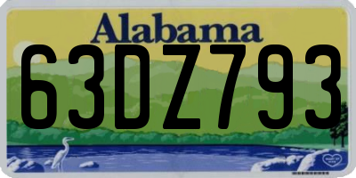 AL license plate 63DZ793