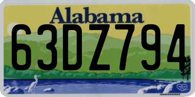 AL license plate 63DZ794