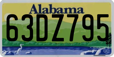 AL license plate 63DZ795