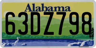 AL license plate 63DZ798