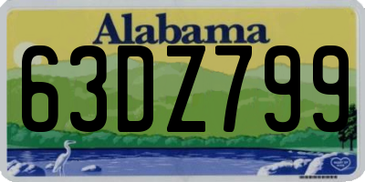 AL license plate 63DZ799