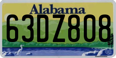 AL license plate 63DZ808