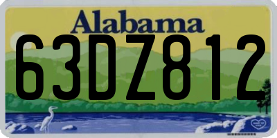 AL license plate 63DZ812