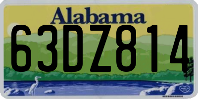 AL license plate 63DZ814
