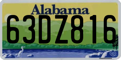 AL license plate 63DZ816