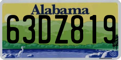 AL license plate 63DZ819