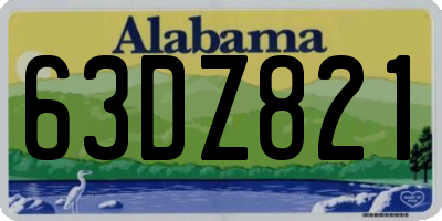 AL license plate 63DZ821