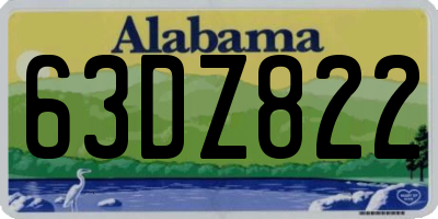 AL license plate 63DZ822