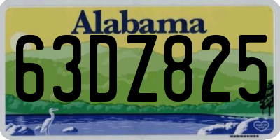 AL license plate 63DZ825