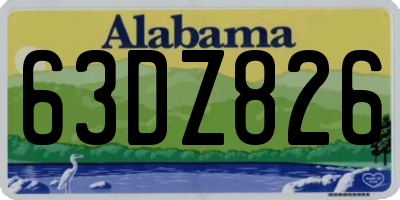 AL license plate 63DZ826
