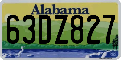 AL license plate 63DZ827