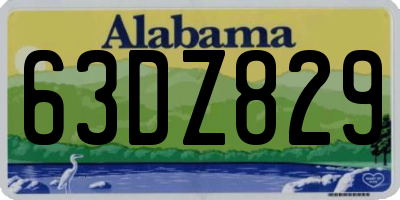 AL license plate 63DZ829
