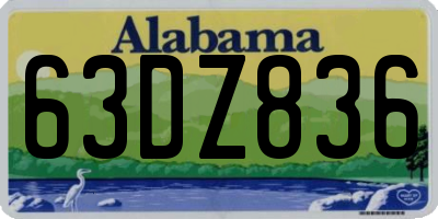 AL license plate 63DZ836
