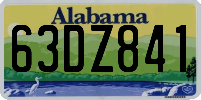 AL license plate 63DZ841