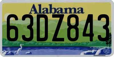 AL license plate 63DZ843