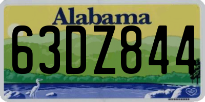 AL license plate 63DZ844