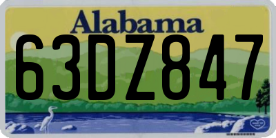 AL license plate 63DZ847