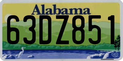 AL license plate 63DZ851