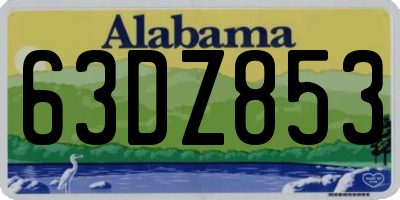 AL license plate 63DZ853