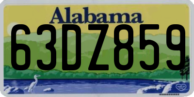 AL license plate 63DZ859