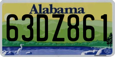 AL license plate 63DZ861