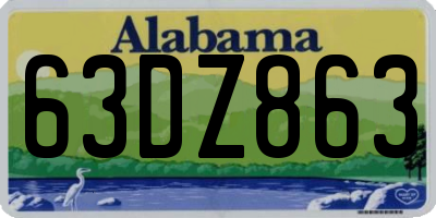 AL license plate 63DZ863