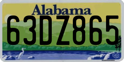 AL license plate 63DZ865
