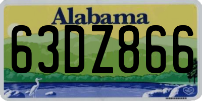 AL license plate 63DZ866