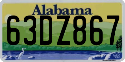 AL license plate 63DZ867