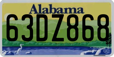 AL license plate 63DZ868