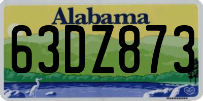 AL license plate 63DZ873