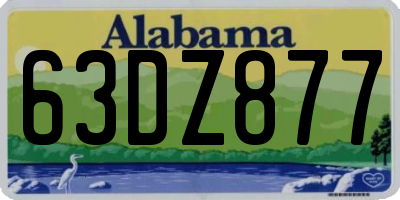 AL license plate 63DZ877
