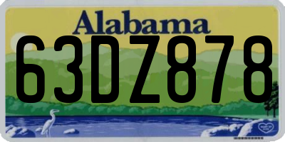 AL license plate 63DZ878