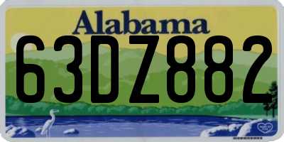 AL license plate 63DZ882