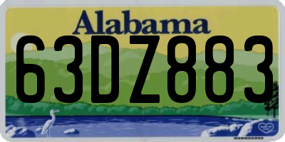 AL license plate 63DZ883
