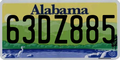 AL license plate 63DZ885