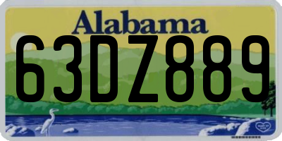 AL license plate 63DZ889