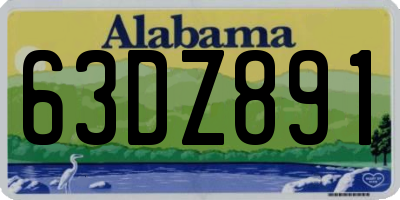 AL license plate 63DZ891