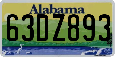 AL license plate 63DZ893
