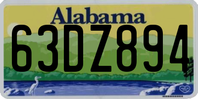 AL license plate 63DZ894